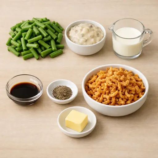 Ingredients for Traditional Green Bean Casserole