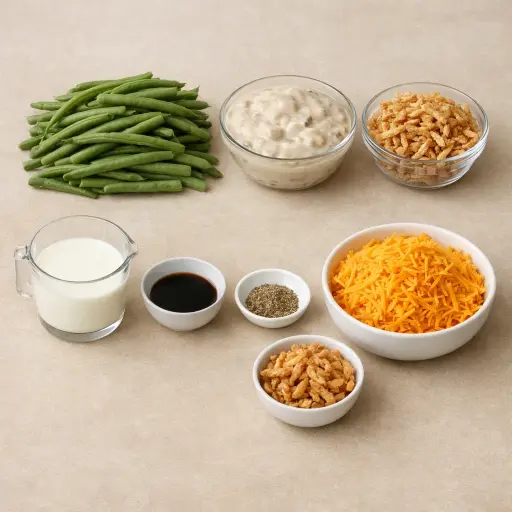 Ingredients for Traditional Green Bean Delight