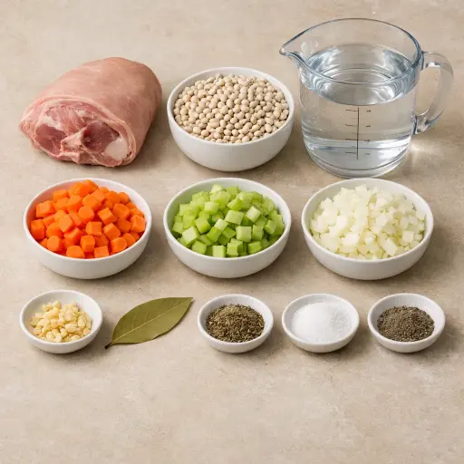 Ingredients for Traditional Ham and Beans