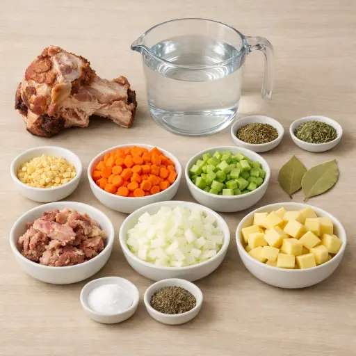 Ingredients for Traditional Ham Bone Soup