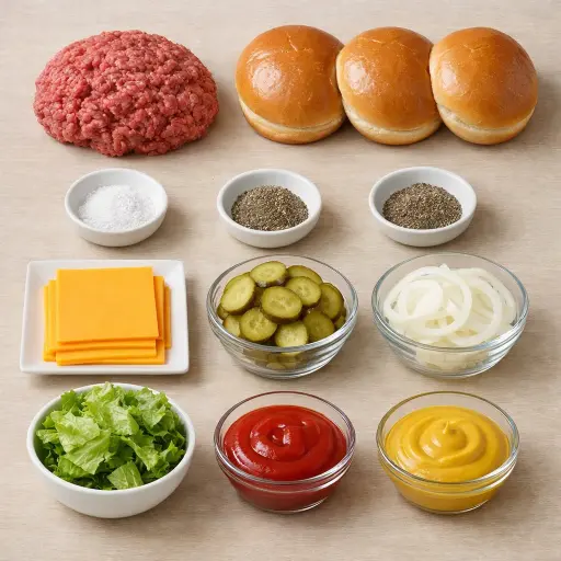 Ingredients for Traditional Hamburgers