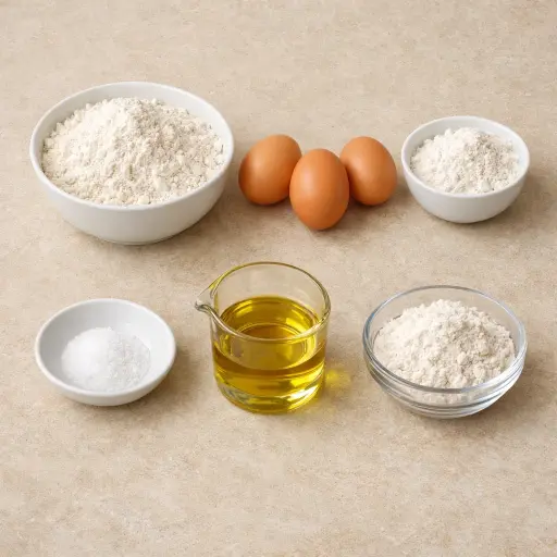 Ingredients for Traditional Handmade Pasta