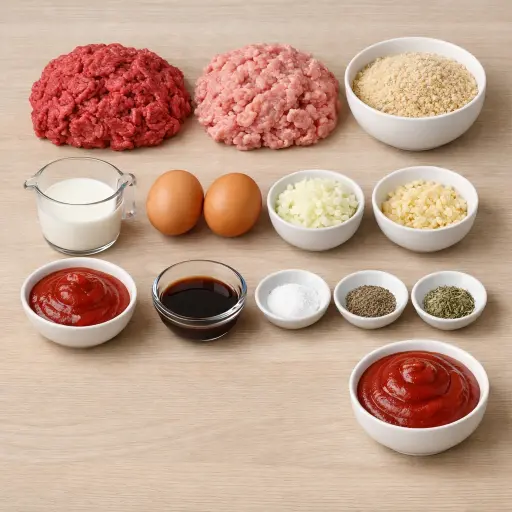 Ingredients for Traditional Hearty Meatloaf