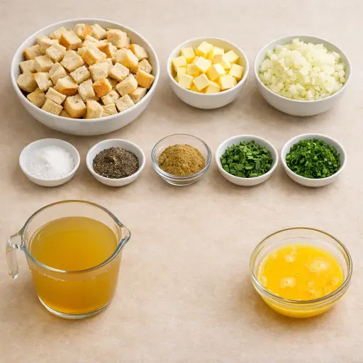 Ingredients for Traditional Herb Bread Stuffing