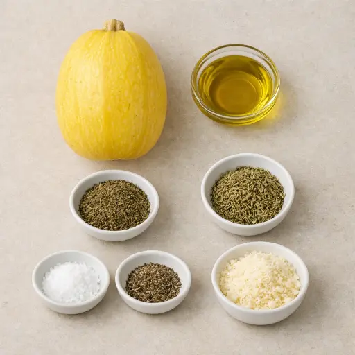 Ingredients for Traditional Herb-Roasted Spaghetti Squash