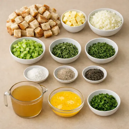 Ingredients for Traditional Herb Stuffing