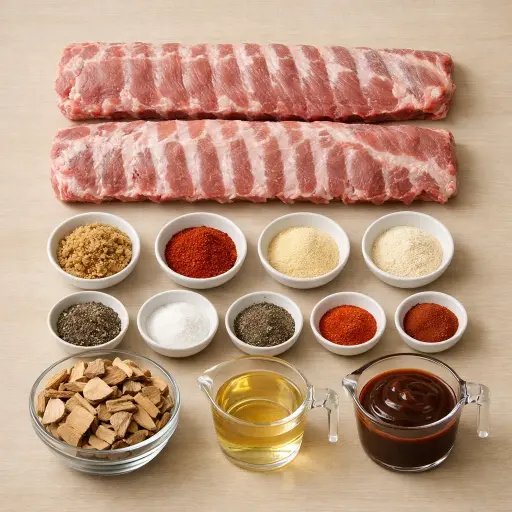 Ingredients for Traditional Hickory-Smoked Baby Back Ribs