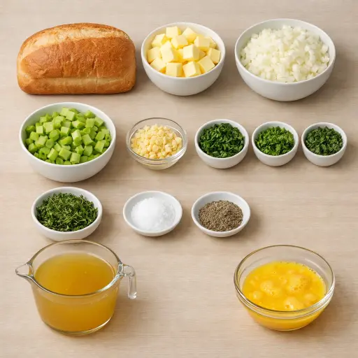 Ingredients for Traditional Holiday Herb Stuffing