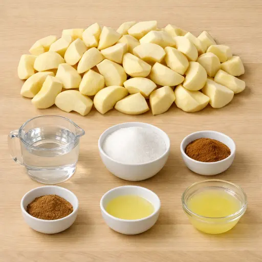 Ingredients for Traditional Homemade Applesauce