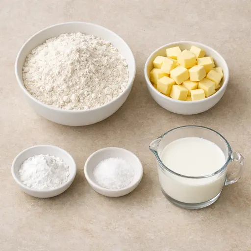 Ingredients for Traditional Homemade Biscuits