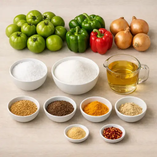 Ingredients for Traditional Homemade Chow Chow