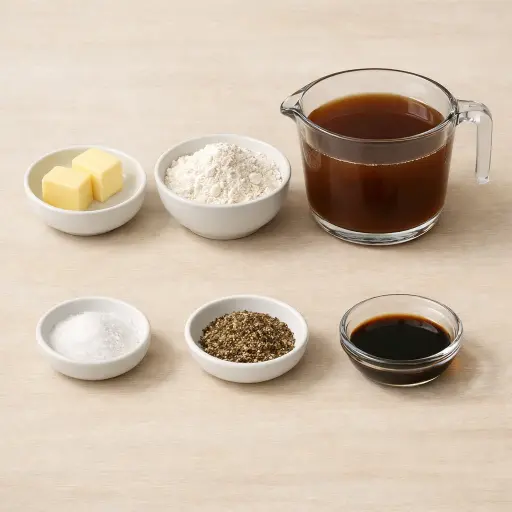 Ingredients for Traditional Homemade Gravy