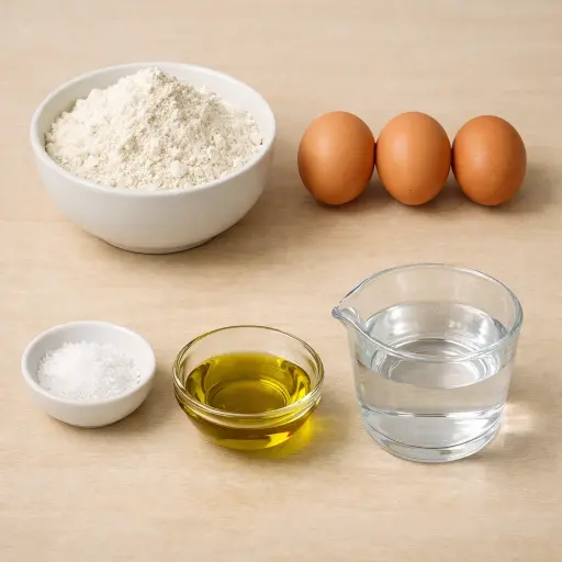 Ingredients for Traditional Homemade Pasta