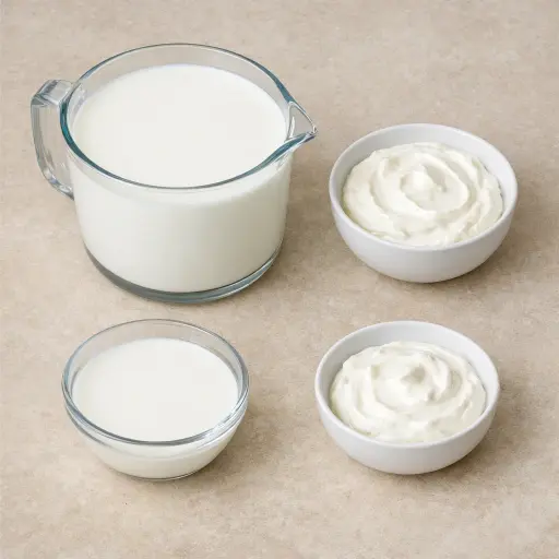 Ingredients for Traditional Homemade Yogurt
