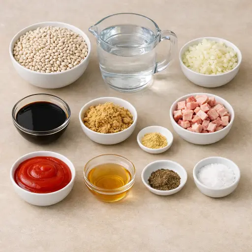 Ingredients for Traditional Homestyle Baked Beans