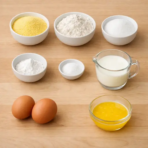 Ingredients for Traditional Homestyle Corn Bread
