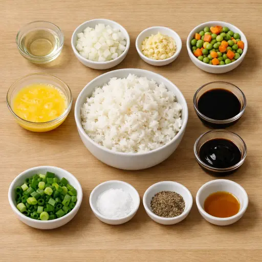Ingredients for Traditional Homestyle Fried Rice