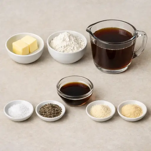 Ingredients for Traditional Homestyle Gravy