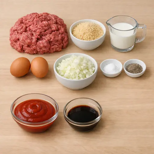 Ingredients for Traditional Homestyle Meatloaf