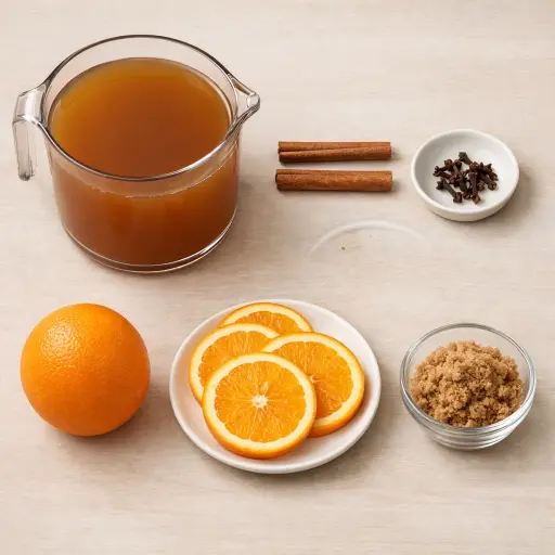 Ingredients for Traditional Hot Apple Cider