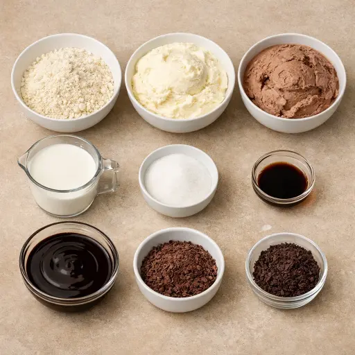 Ingredients for Traditional Ice Cream Cake