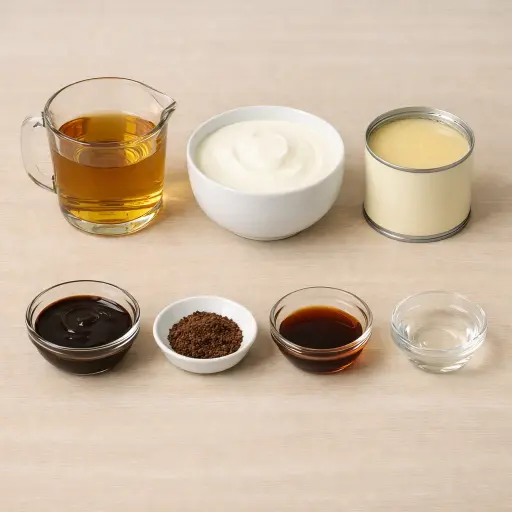 Ingredients for Traditional Irish Cream Liqueur