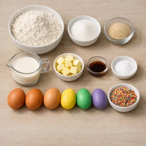 Ingredients for Traditional Italian Easter Bread