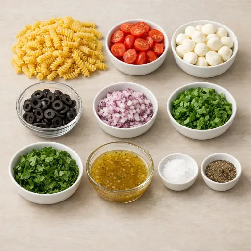 Ingredients for Traditional Italian Pasta Delight