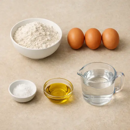 Ingredients for Traditional Italian Pasta