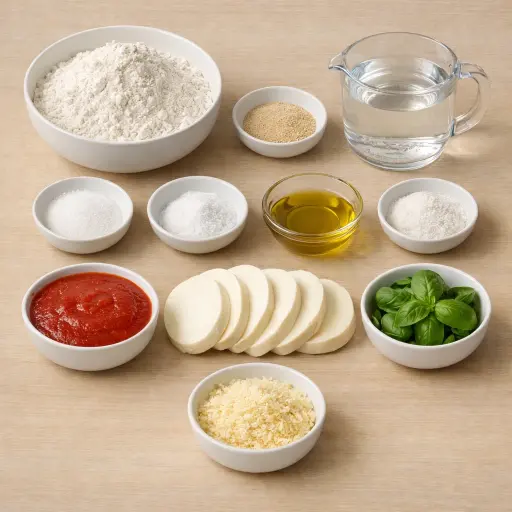 Ingredients for Traditional Italian Pizza