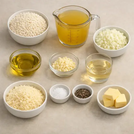 Ingredients for Traditional Italian Risotto