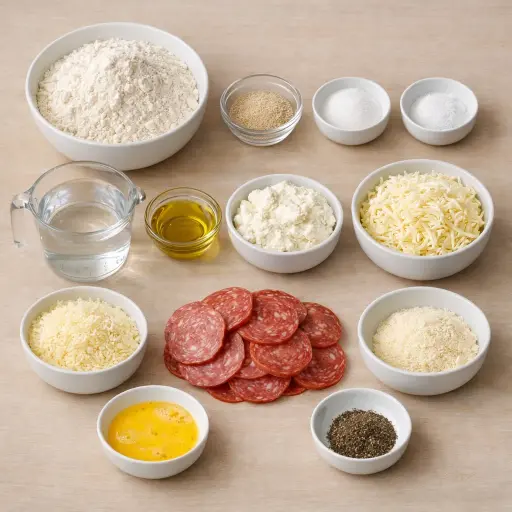 Ingredients for Traditional Italian Turnover