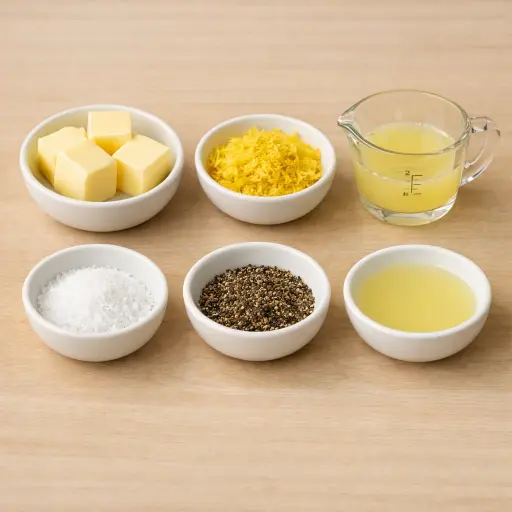 Ingredients for Traditional Lemon Butter