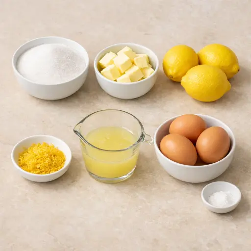 Ingredients for Traditional Lemon Curd