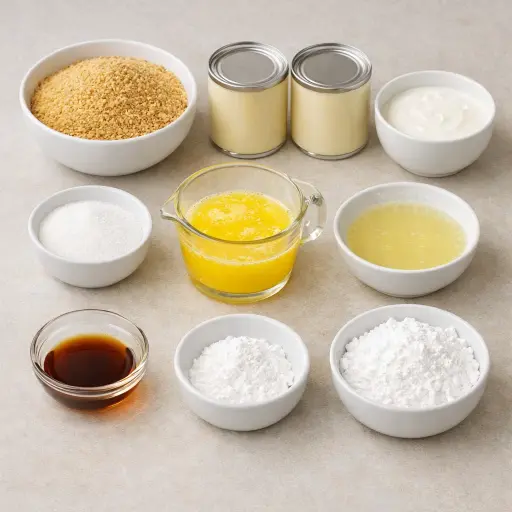 Ingredients for Traditional Lemon Icebox Pie