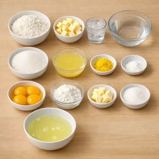 Ingredients for Traditional Lemon Pie