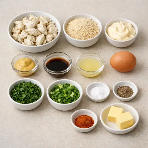 Ingredients for Traditional Maryland Crab Cakes