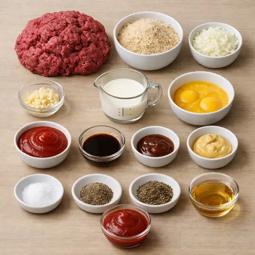 Ingredients for Traditional Meatloaf Delight