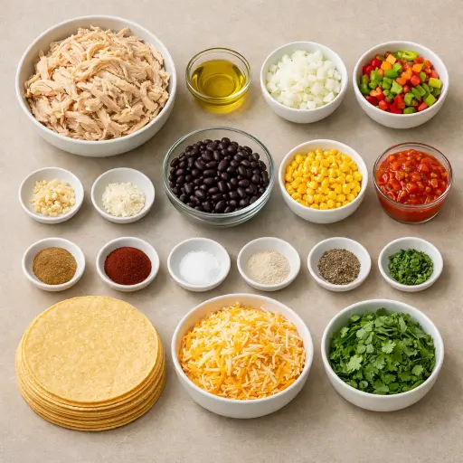 Ingredients for Traditional Mexican Chicken Casserole