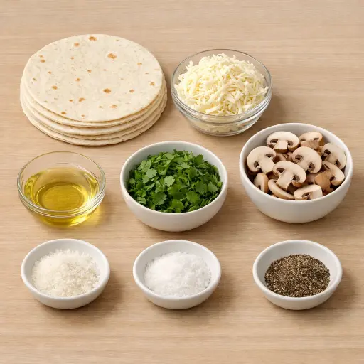 Ingredients for Traditional Mexican Quesadillas