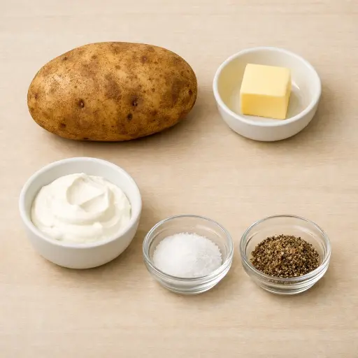 Ingredients for Traditional Microwave Baked Potato
