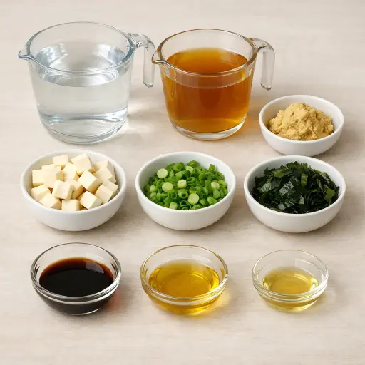 Ingredients for Traditional Miso Soup