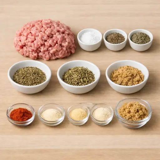 Ingredients for Traditional Morning Sausage