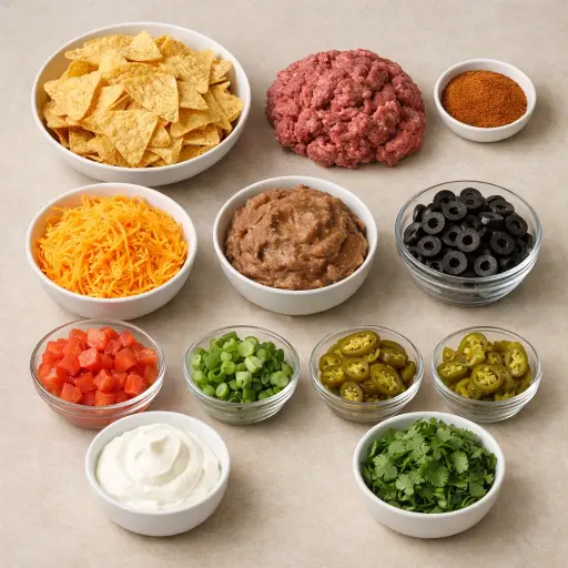 Ingredients for Traditional Nachos