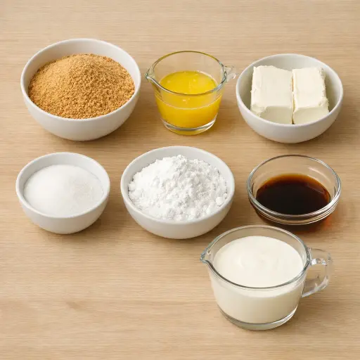 Ingredients for Traditional No-Bake Cheesecake