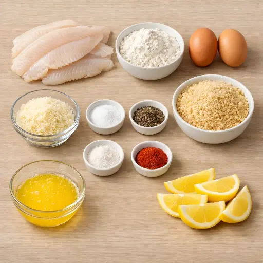 Ingredients for Traditional Oven-Baked Flounder