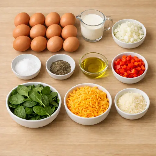 Ingredients for Traditional Oven-Baked Frittata