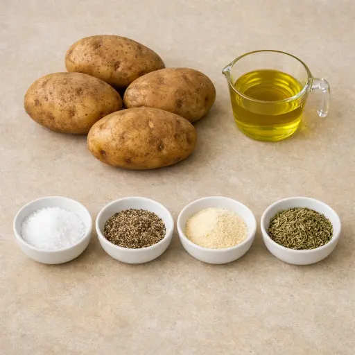 Ingredients for Traditional Oven-Baked Potatoes