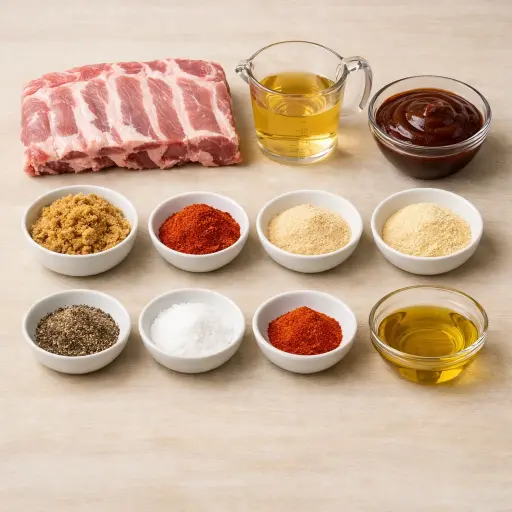 Ingredients for Traditional Oven Baked Ribs