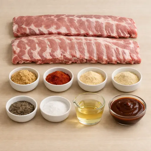 Ingredients for Traditional Oven-Roasted Ribs